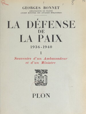 cover image of Défense de la paix (1). De Washington au Quai d'Orsay